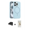 MARSİLYAN™- iPhone 14 Pro Max Kılıf Yankı Form Serisi - Siyah Mat Seramik Nano Ekran Koruyucu + Raze Metal Kamera Lens - GS