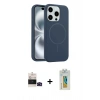 MARSİLYAN™- iPhone 14 Pro Max Kılıf Yankı Form Serisi - Siyah Polymer Nano Ekran Koruyucu + Bilvis Titan Kamera Lens - SH