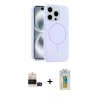 MARSİLYAN™- iPhone 14 Pro Max Kılıf Yankı Form Serisi - Siyah Polymer Nano Ekran Koruyucu + Bilvis Titan Kamera Lens - SH
