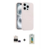 MARSİLYAN™- iPhone 14 Pro Max Kılıf Yankı Form Serisi - Siyah Polymer Nano Ekran Koruyucu + Bilvis Titan Kamera Lens - SH