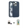 MARSİLYAN™- iPhone 14 Pro Max Kılıf Yankı Form Serisi - Siyah Polymer Nano Ekran Koruyucu + Bilvis Titan Kamera Lens - GD