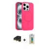 MARSİLYAN™- iPhone 14 Pro Max Kılıf Yankı Form Serisi - Siyah Polymer Nano Ekran Koruyucu + Gold Raze Metal Kamera Lens