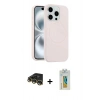 MARSİLYAN™- iPhone 14 Pro Max Kılıf Yankı Form Serisi - Siyah Polymer Nano Ekran Koruyucu + Gold Raze Metal Kamera Lens
