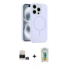 MARSİLYAN™- iPhone 14 Pro Max Kılıf Yankı Form Serisi - Siyah Polymer Nano Ekran Koruyucu + Bilvis Titan Kamera Lens - GS