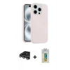 MARSİLYAN™- iPhone 14 Pro Max Kılıf Yankı Form Serisi - Siyah Polymer Nano Ekran Koruyucu + Raze Metal Kamera Lens - GS