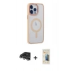 MARSİLYAN™- iPhone 14 Pro Max Kılıf Yankı Işık Özel Seri - Siyah 6D Mat Seramik Hayalet Nano Ekran Koruyucu + Raze Metal Kamera Lens - GS