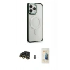 MARSİLYAN™- iPhone 14 Pro Max Kılıf Yankı Işık Özel Seri - Siyah 6D Mat Seramik Hayalet Nano Ekran Koruyucu + Raze Metal Kamera Lens - GD