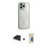MARSİLYAN™- iPhone 14 Pro Max Kılıf Yankı Işık Özel Seri - Siyah 6D Mat Seramik Hayalet Nano Ekran Koruyucu + Raze Metal Kamera Lens - GS