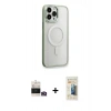 MARSİLYAN™- iPhone 14 Pro Max Kılıf Yankı Işık Özel Seri - Siyah 6D Mat Seramik Hayalet Nano Ekran Koruyucu + Bilvis Titan Kamera Lens - GD