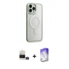 MARSİLYAN™- iPhone 14 Pro Max Kılıf Yankı Işık Özel Seri - Siyah Bilvis 5in1 3D Magic Cam Ekran Koruyucu + Bilvis Titan Kamera Lens - GD