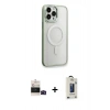 MARSİLYAN™- iPhone 14 Pro Max Kılıf Yankı Işık Özel Seri - Siyah Bilvis Hayalet Cam Ekran Koruyucu + Bilvis Titan Kamera Lens - SH