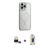 MARSİLYAN™- iPhone 14 Pro Max Kılıf Yankı Işık Özel Seri - Siyah Bilvis Hayalet Cam Ekran Koruyucu + Bilvis Titan Kamera Lens - GD