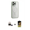 MARSİLYAN™- iPhone 14 Pro Max Kılıf Yankı Işık Özel Seri - Siyah Buffer Cam Ekran Koruyucu + Bilvis Titan Kamera Lens - SH