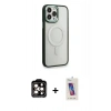MARSİLYAN™- iPhone 14 Pro Max Kılıf Yankı Işık Özel Seri - Siyah Joko 5D Cam + PVD Metal Kamera Lens - TU