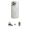 MARSİLYAN™- iPhone 14 Pro Max Kılıf Yankı Işık Özel Seri - Siyah Joko Magic 5D Hayalet Cam + Bilvis Titan Kamera Lens - SH
