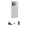 MARSİLYAN™- iPhone 14 Pro Max Kılıf Yankı Işık Özel Seri - Siyah Joko Magic 5D Hayalet Cam + Bilvis Titan Kamera Lens - SH