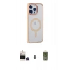 MARSİLYAN™- iPhone 14 Pro Max Kılıf Yankı Işık Özel Seri - Siyah Joko Magic 5D Hayalet Cam + Bilvis Titan Kamera Lens - DNMR