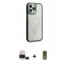 MARSİLYAN™- iPhone 14 Pro Max Kılıf Yankı Işık Özel Seri - Siyah Joko Magic 5D Hayalet Cam + Bilvis Titan Kamera Lens - SH