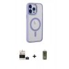 MARSİLYAN™- iPhone 14 Pro Max Kılıf Yankı Işık Özel Seri - Siyah Joko Magic 5D Hayalet Cam + Bilvis Titan Kamera Lens - DNMR