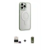 MARSİLYAN™- iPhone 14 Pro Max Kılıf Yankı Işık Özel Seri - Siyah Joko Magic 5D Hayalet Cam + Bilvis Titan Kamera Lens - GD