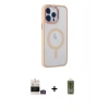 MARSİLYAN™- iPhone 14 Pro Max Kılıf Yankı Işık Özel Seri - Siyah Joko Magic 5D Hayalet Cam + Bilvis Titan Kamera Lens - GD