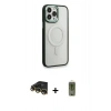 MARSİLYAN™- iPhone 14 Pro Max Kılıf Yankı Işık Özel Seri - Siyah Joko Magic 5D Hayalet Cam + Raze Metal Kamera Lens - GD