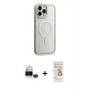MARSİLYAN™- iPhone 14 Pro Max Kılıf Yankı Işık Özel Seri - Siyah Mat Seramik Nano Ekran Koruyucu + Bilvis Titan Kamera Lens - DNMR