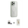 MARSİLYAN™- iPhone 14 Pro Max Kılıf Yankı Işık Özel Seri - Siyah Mat Seramik Nano Ekran Koruyucu + Bilvis Titan Kamera Lens - GD