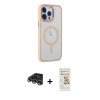 MARSİLYAN™- iPhone 14 Pro Max Kılıf Yankı Işık Özel Seri - Siyah Mat Seramik Nano Ekran Koruyucu + Raze Metal Kamera Lens - GS
