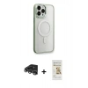 MARSİLYAN™- iPhone 14 Pro Max Kılıf Yankı Işık Özel Seri - Siyah Mat Seramik Nano Ekran Koruyucu + Raze Metal Kamera Lens - GS