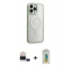 MARSİLYAN™- iPhone 14 Pro Max Kılıf Yankı Işık Özel Seri - Siyah Polymer Nano Ekran Koruyucu + Bilvis Titan Kamera Lens - DNMR