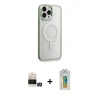 MARSİLYAN™- iPhone 14 Pro Max Kılıf Yankı Işık Özel Seri - Siyah Polymer Nano Ekran Koruyucu + Bilvis Titan Kamera Lens - GD