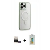 MARSİLYAN™- iPhone 14 Pro Max Kılıf Yankı Işık Özel Seri - Siyah Polymer Nano Ekran Koruyucu + Bilvis Titan Kamera Lens - GS