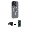 MARSİLYAN™- iPhone 14 Pro Max Kılıf Yankı Işık Prime - Şeffaf 360 Full Body Arka Koruyucu + Raze Metal Kamera Lens - GS