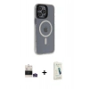 MARSİLYAN™- iPhone 14 Pro Max Kılıf Yankı Işık Prime - Şeffaf Pasifik Cam Ekran Koruyucu + Bilvis Titan Kamera Lens - GS