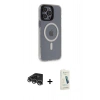 MARSİLYAN™- iPhone 14 Pro Max Kılıf Yankı Işık Prime - Şeffaf Pasifik Cam Ekran Koruyucu + Raze Metal Kamera Lens - GS