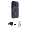 MARSİLYAN™- iPhone 14 Pro Max Kılıf Yankı Işık Prime - Şeffaf Pasifik Cam Ekran Koruyucu + Raze Metal Kamera Lens - GS