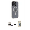 MARSİLYAN™- iPhone 14 Pro Max Kılıf Yankı Işık Prime - Siyah 6D Mat Seramik Hayalet Nano Ekran Koruyucu + Bilvis Titan Kamera Lens - GS