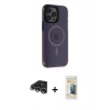 MARSİLYAN™- iPhone 14 Pro Max Kılıf Yankı Işık Prime - Siyah 6D Mat Seramik Hayalet Nano Ekran Koruyucu + Raze Metal Kamera Lens - GS