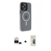 MARSİLYAN™- iPhone 14 Pro Max Kılıf Yankı Işık Prime - Siyah 6D Mat Seramik Hayalet Nano Ekran Koruyucu + Bilvis Titan Kamera Lens - DNMR