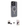 MARSİLYAN™- iPhone 14 Pro Max Kılıf Yankı Işık Prime - Siyah Bilvis 3D Mat Cam Ekran Koruyucu + Bilvis Titan Kamera Lens - DNMR