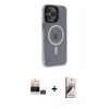 MARSİLYAN™- iPhone 14 Pro Max Kılıf Yankı Işık Prime - Siyah Bilvis 3D Mat Cam Ekran Koruyucu + Bilvis Titan Kamera Lens - GS
