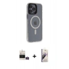 MARSİLYAN™- iPhone 14 Pro Max Kılıf Yankı Işık Prime - Siyah Bilvis 3D Mat Cam Ekran Koruyucu + Bilvis Titan Kamera Lens - GD
