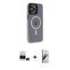 MARSİLYAN™- iPhone 14 Pro Max Kılıf Yankı Işık Prime - Siyah Bilvis 3D Mat Cam Ekran Koruyucu + Bilvis Titan Kamera Lens - GD
