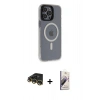 MARSİLYAN™- iPhone 14 Pro Max Kılıf Yankı Işık Prime - Siyah Bilvis 3D Mat Cam Ekran Koruyucu + Raze Metal Kamera Lens - GD