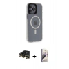 MARSİLYAN™- iPhone 14 Pro Max Kılıf Yankı Işık Prime - Siyah Bilvis 3D Mat Cam Ekran Koruyucu + Raze Metal Kamera Lens - GD