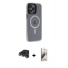 MARSİLYAN™- iPhone 14 Pro Max Kılıf Yankı Işık Prime - Siyah Bilvis 3D Mat Cam Ekran Koruyucu + Raze Metal Kamera Lens - GS