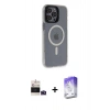 MARSİLYAN™- iPhone 14 Pro Max Kılıf Yankı Işık Prime - Siyah Bilvis 5in1 3D Magic Cam Ekran Koruyucu + Bilvis Titan Kamera Lens - DNMR