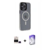 MARSİLYAN™- iPhone 14 Pro Max Kılıf Yankı Işık Prime - Siyah Bilvis 5in1 3D Magic Cam Ekran Koruyucu + Bilvis Titan Kamera Lens - DNMR