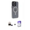 MARSİLYAN™- iPhone 14 Pro Max Kılıf Yankı Işık Prime - Siyah Bilvis 5in1 3D Magic Cam Ekran Koruyucu + Bilvis Titan Kamera Lens - SH